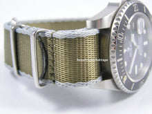 Load image into Gallery viewer, Premium Seatbelt Herringbone NATO® strap for Rolex Submariner GMT Yacht-Master Deep Sea Sea Dweller
