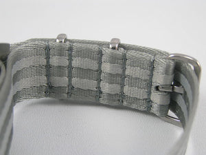 Ultimate Dense Weave NATO® Double Grey Bond strap for Omega Seamaster Speedmaster Planet Ocean 20mm