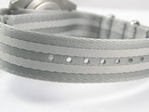 Ultimate Dense Weave NATO® Double Grey Bond strap for Omega Seamaster Speedmaster Planet Ocean 20mm