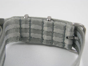 Ultimate Dense Twill Weave NATO® Double Grey Bond strap for Rolex Submariner Yacht-Master GMT Daytona 20mm