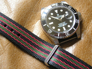 Ultimate Vintage James Bond Dense Twill Weave NATO® Double strap for Rolex Submariner Yacht-Master GMT Daytona 20mm (NO Watch - Strap Only)