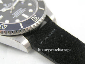 Superb suede leather strap for Rolex Submariner GMT Yacht-Master Sea Dweller Deep Sea watches 20mm