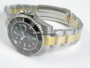 Superb bi- metal, two-tone stainless steel watch strap for Rolex Oyster watch 20mm. NO WATCH