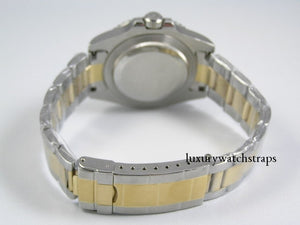 Superb bi- metal, two-tone stainless steel watch strap for Rolex Oyster watch 20mm. NO WATCH