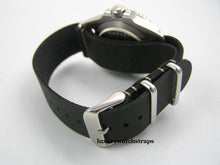Load image into Gallery viewer, Handmade black leather Nato® watch strap for Rolex Submariner
