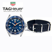 Load image into Gallery viewer, black Superb Nato® watch strap for Tag Heuer Watch
