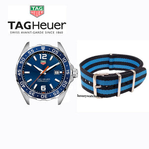 Superb Blue and Black Nato® watch strap for Tag Heuer Watch