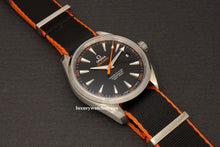 Load image into Gallery viewer, Premium Seatbelt Herringbone NATO® strap for Omega Aqua Terra Co-Axial Chronometer 20mm
