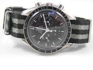 Ultimate James Bond Spectre Dense Twill Weave NATO® strap for Omega Speedmaster Moon Watch 20mm (NO watch. STRAP only)