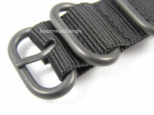 Load image into Gallery viewer, Black Ballistic nylon Zulu G10 Nato® strap

