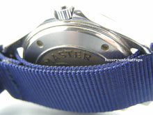 Load image into Gallery viewer, Superb ballistic nylon G10 Nato® watch strap for OMEGA Seamaster Speedmaster watches. RAF (Light) &amp; Royal (Dark) Dark Blue.
