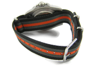 Orange grey black strap for Rolex Watch