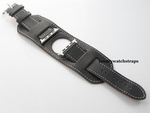 Load image into Gallery viewer, Superb handmade soft leather bund  strap for Apple Watch Black and Brown 38mm and 42mm.
