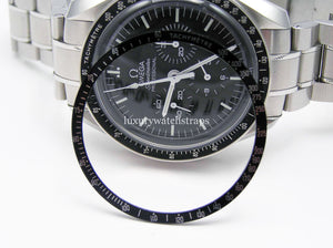 Aluminium bezel for Omega Speedmaster Watch. High quality replacement watch part. NO watch!