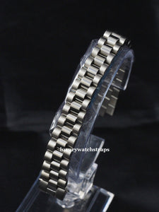 Stainless Steel Bracelet Strap for Rolex Ladies President Datejust Watch 13mm. High quality replacement bracelet.