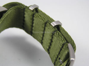 Military Green Premium Dense Twill NATO® strap for luxury watches 22mm