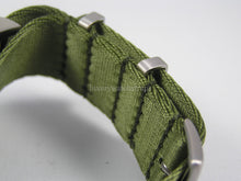 Load image into Gallery viewer, Military Green Premium Seatbelt NATO®  for Rolex Submarinerope edge strap for Rolex Submariner Yacht-Master GMT Daytona Deepsea 20mm (No Watch - Strap Only)
