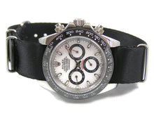 Load image into Gallery viewer, Black Premium Seatbelt Herringbone NATO® strap 
