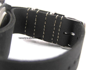 Superb handmade leather black NATO® watch strap for Rolex watch