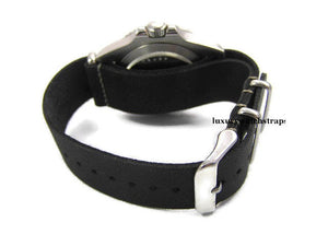 Superb handmade leather black NATO® watch strap for Rolex watch
