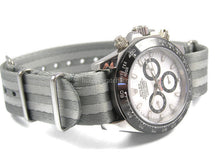 Load image into Gallery viewer, Double Grey Premium Seatbelt Herringbone NATO® strap 
