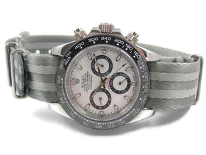 Double grey Premium Seatbelt Herringbone NATO® strap 