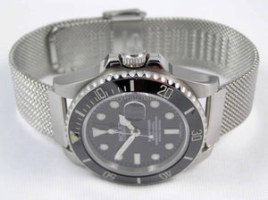 Superior steel refined Milanese mesh bracelet strap for Rolex Watch