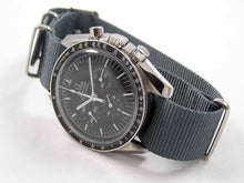 Load image into Gallery viewer, Gun metal ballistic nylon Nato® watch strap for Omega Speedmaster
