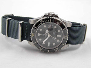 Gun metal ballistic nylon Nato® watch strap for Rolex Submariner GMT Daytona Yachtmaster watches