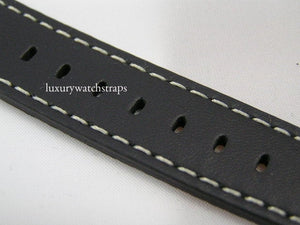 Leather bund strap for Seiko watch