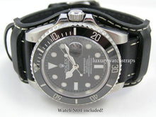 Load image into Gallery viewer, Superb leather bund strap for Rolex Submariner watches 20mm
