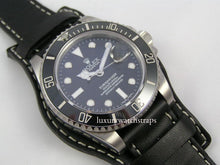Load image into Gallery viewer, Superb leather bund strap for Rolex Submariner watches 20mm
