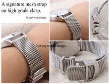 Load image into Gallery viewer, Steel Milanese Milanaise mesh bracelet strap for Breitling Watch
