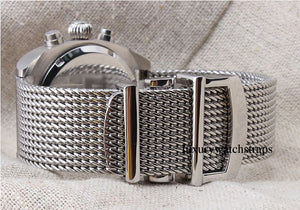 Steel Milanese Milanaise mesh bracelet strap for Breitling Watch