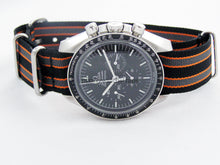 Load image into Gallery viewer, black grey orange nato for omega speedmaster and omega planet ocean
