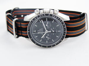 black grey orange nato for omega speedmaster and omega planet ocean