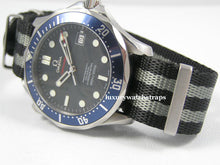 Load image into Gallery viewer, premium seatbelt nylon nato watch strap on omega seamaster
