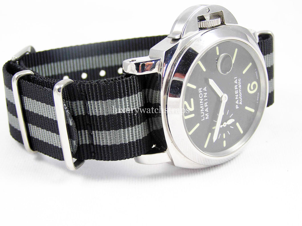 james bond spectre grey and black nylon nato watch strap for panerai