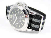 Load image into Gallery viewer, james bond spectre grey and black nylon nato watch strap for panerai
