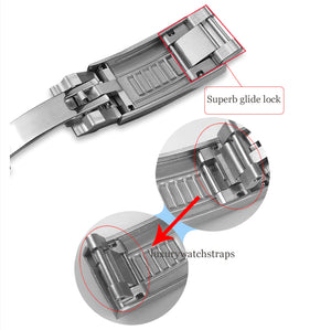 Glide lock mechanism for Rolex clasp.