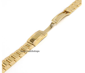 Gold stainless steel watch strap bracelet for Rolex Datejust Models