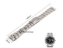 Load image into Gallery viewer, Superb quality stainless steel watch strap bracelet for Rolex Datejust Models Watch Watches 20mm. High quality clasp.
