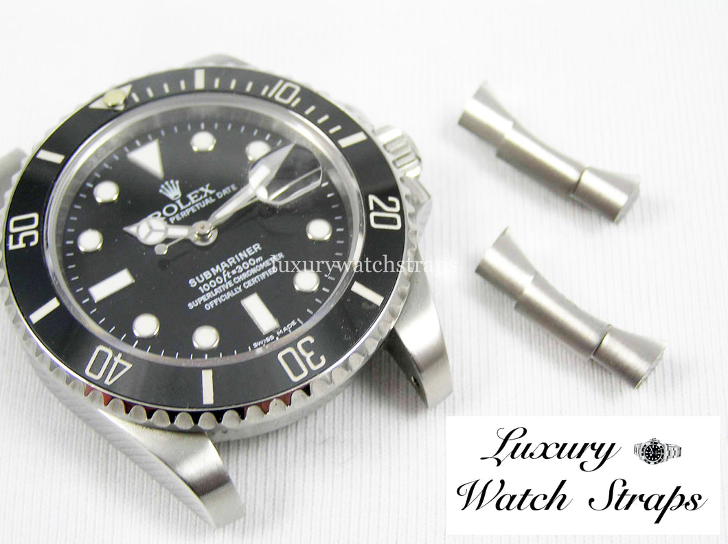 Precision engineered solid 316L stainless steel end links for Rolex Submariner and GMT