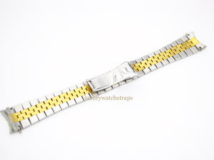 Solid Stainless Steel Jubilee watch Strap for Rolex Submariner - Gold and Silver
