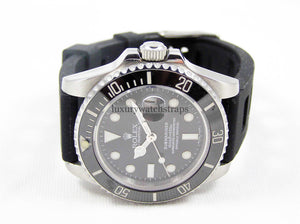 Ultimate high grade silicone black rubber watch strap for Rolex Submariner Watch 20mm