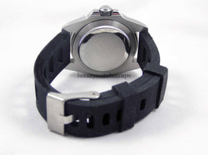 Ultimate high grade silicone black rubber watch strap for Rolex Submariner Watch 20mm