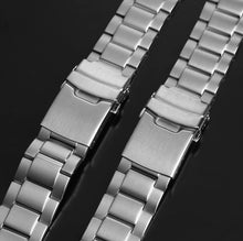 Load image into Gallery viewer, Super engineered Oyster strap for all Seiko Divers watches - 6309 7002 7S26 SKX007 SKX009 -- fits 22mm Seiko watches. With fat spring bars
