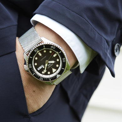 Steel Milanese James Bond No Time to Die mesh bracelet strap for Seiko Watch