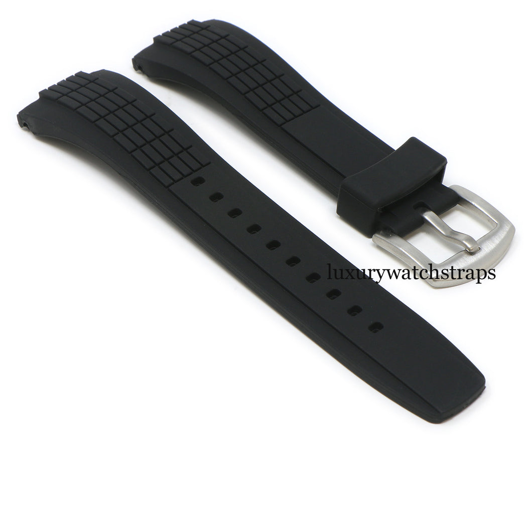 Seiko Velatura 4LJ7KB 26mm Silicone Rubber Strap with Stainless Steel Buckle for SRH006, SPC074, SNAE76, SNAA93P2, SPC007P1, SPC007J1