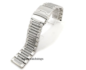 Hybrid mesh stainless steel bracelet strap for Omega watch